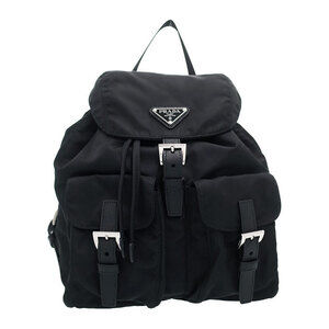 PRADA Two Pocket Tessuto Backpack Rucksack Daybag Black